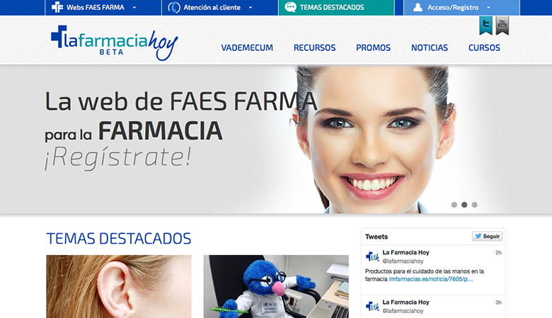 La Farmacia Hoy, la nueva plataforma online orientada para la oficina de farmacia de FAES FARMA